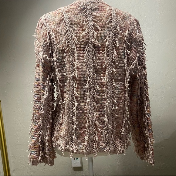Anthropologie Sundays in Brooklyn Fringe Crew Necj Sweater Size Small - Picture 3 of 7